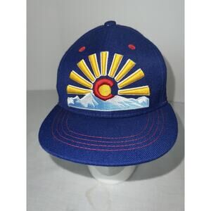 Colorado Aksels Hat Cap Blue SnapBack Sunrise Mountains Unisex TEEN Wool Blend